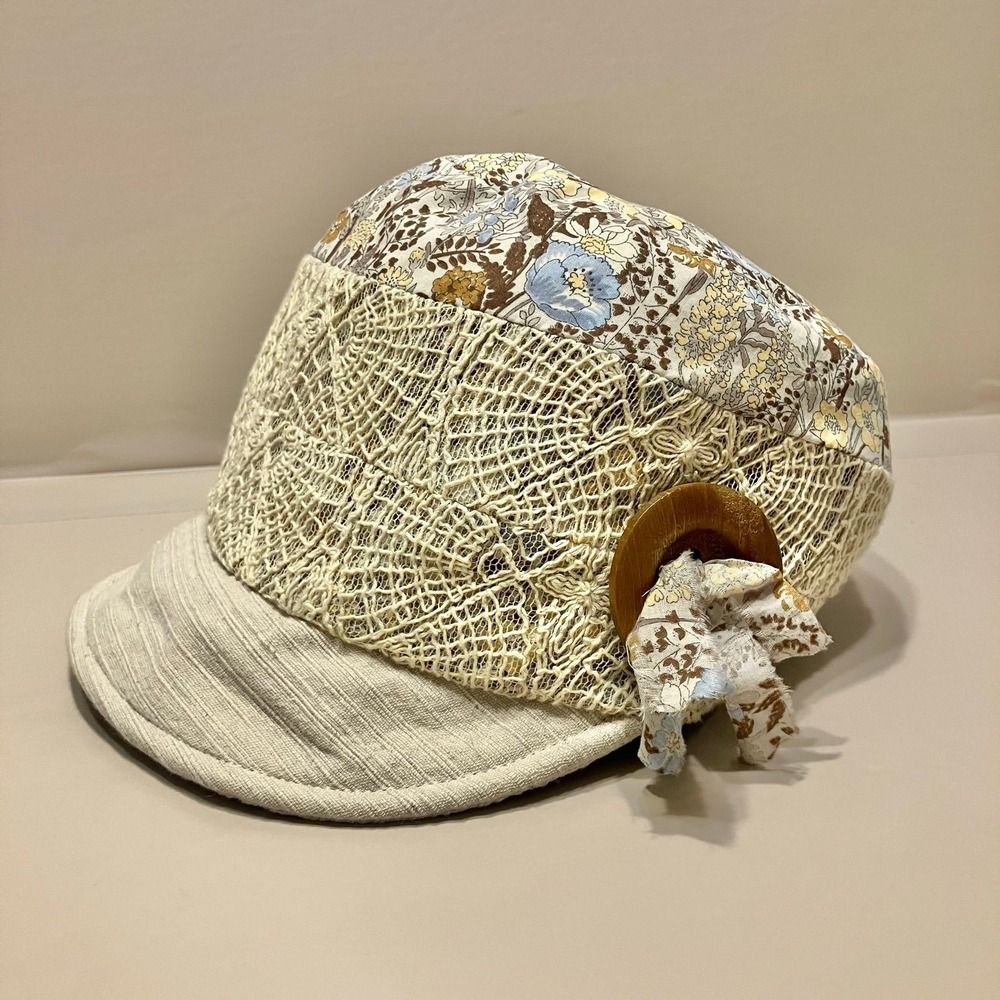 Grace Hats Tokyo Women's Crochet Lace Cap Newsboy Boho Cottage Core One Size